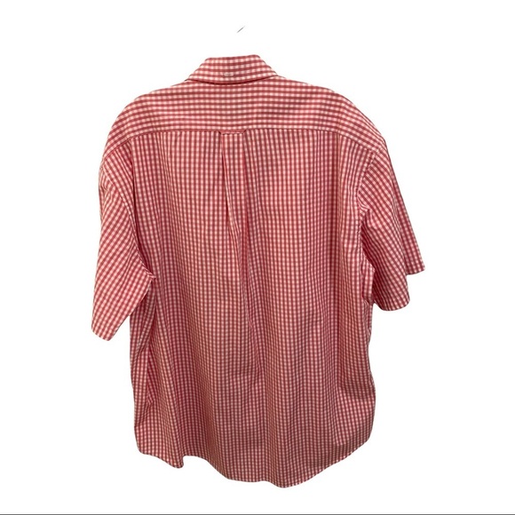 Faconnable Checked Button Up Shirt Pink Size Large short sleeve - Picture 2 of 9